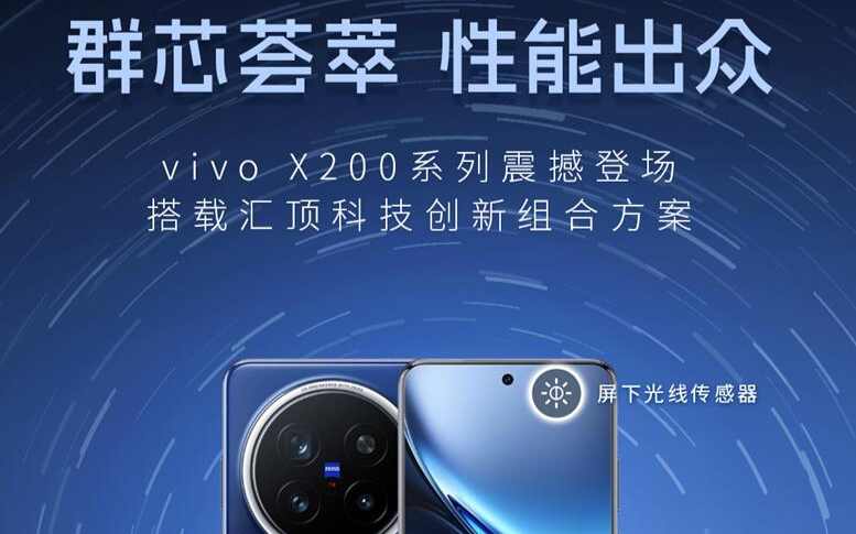 群芯薈萃 性能出眾！ vivo X200系列配備匯頂創新組合方案