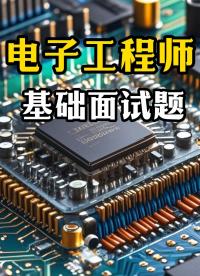 大廠電子工程師基礎面試題（三）建議收藏-持續(xù)更新中#電路知識 #電工 #電路原理 #電子工程師 #模電 