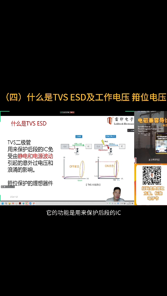 （四）
TVS是用來保護后段的IC，免受靜電和電源波動引起的意外過電壓和浪涌的影響。