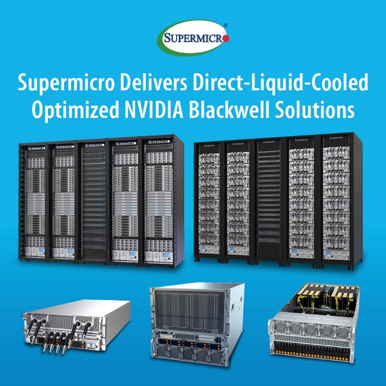 Supermicro<b class='flag-5'>推出</b>直接液冷優化的<b class='flag-5'>NVIDIA</b> Blackwell解決方案