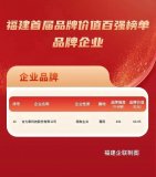 合力泰荣登福建省首届品牌价值百强榜单