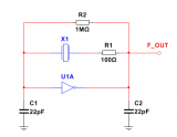 无源晶振并联一个1MΩ电阻电路图