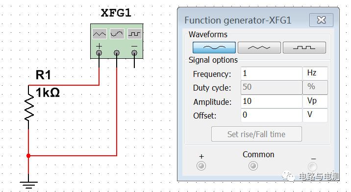 Multisim中虛擬<b class='flag-5'>函數</b><b class='flag-5'>信號</b><b class='flag-5'>發生器</b>的使用