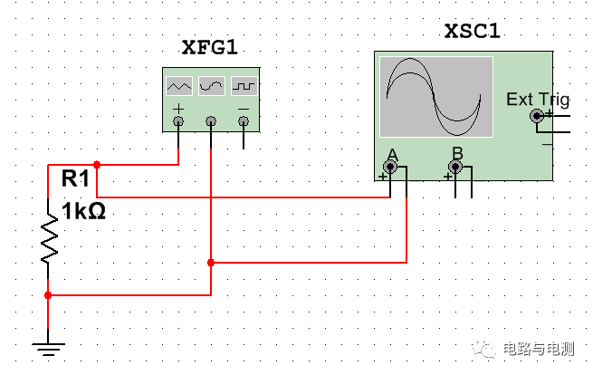 Multisim中虚拟双踪示波器的使用