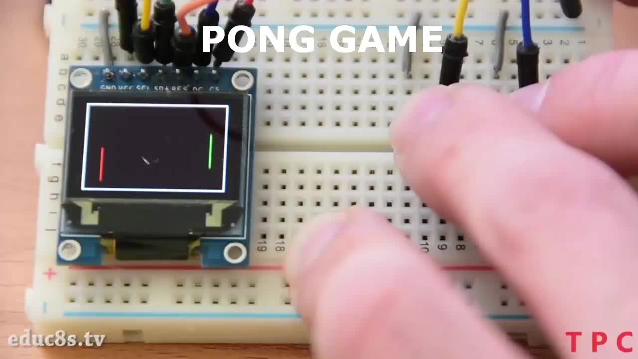 使用Arduino设计的乒乓游戏