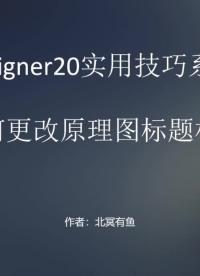 AD20(Altium Designer20)實(shí)用技巧系列教程 - 2-2-AD20如何更改標(biāo)題欄？