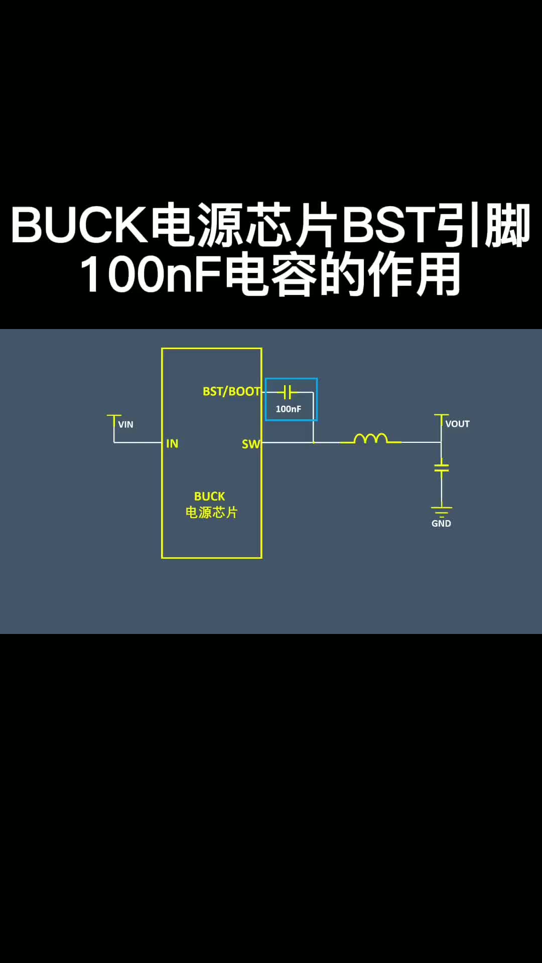 BUCK电源芯片BST引脚100nF电容的作用 #电路设计 