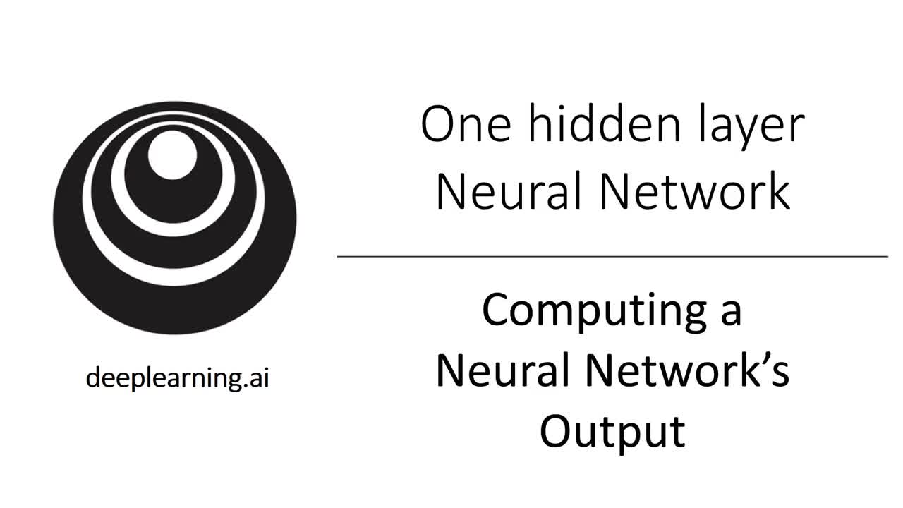 吳恩達《深度學習》系列課 - 27.計算神經網絡的輸出#深度學習 