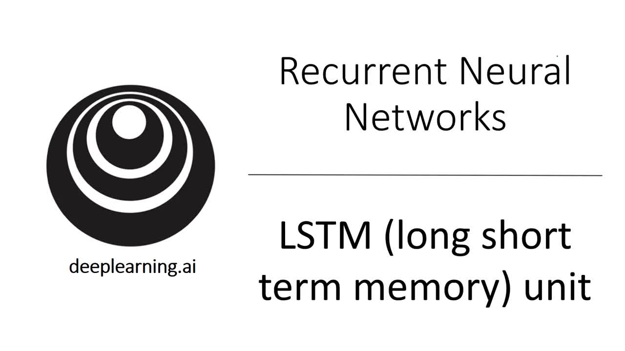 吴恩达《深度学习》系列课 - 160.长短期记忆（LSTM）#深度学习 