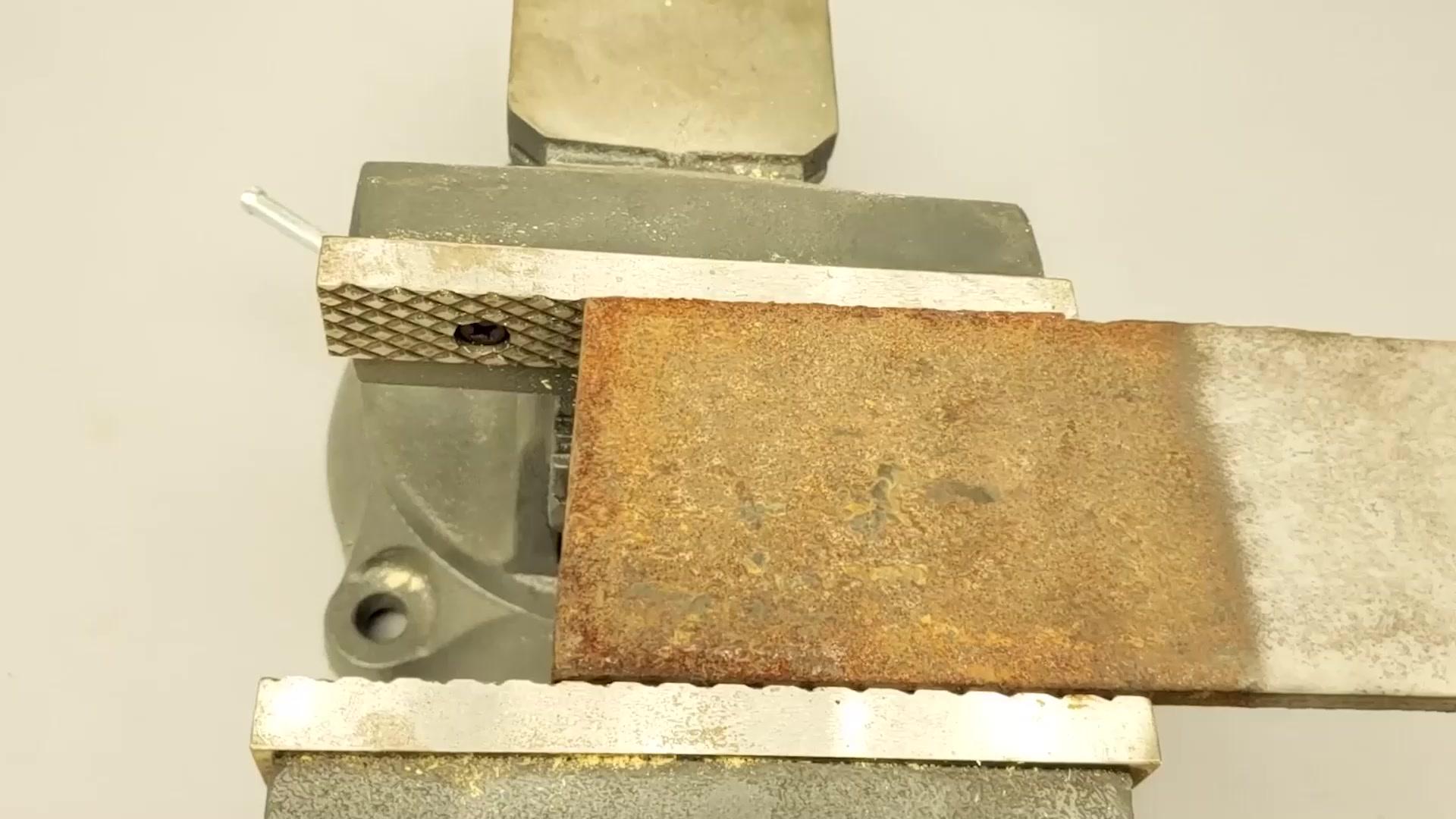 将一块生锈的废旧铁板打造成手机上图标的过程.#硬核拆解 