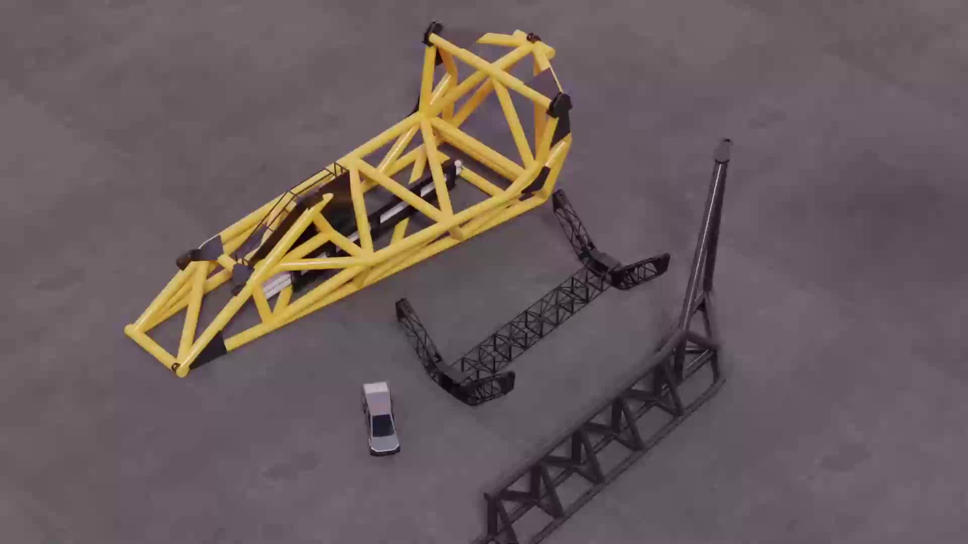 【中文】SpaceX星舰回收机构3D结构展示
