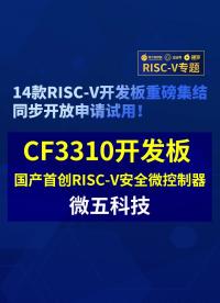 【RISC-V專題】國產首創RISC-V安全控制器CF3310免費試用#RISC-V開發板評測 