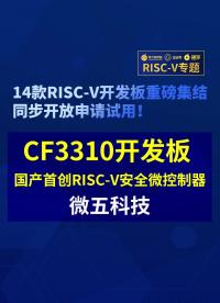 【RISC-V專題】國產(chǎn)首創(chuàng)RISC-V安全控制器CF3310免費(fèi)試用#RISC-V開發(fā)板評測 