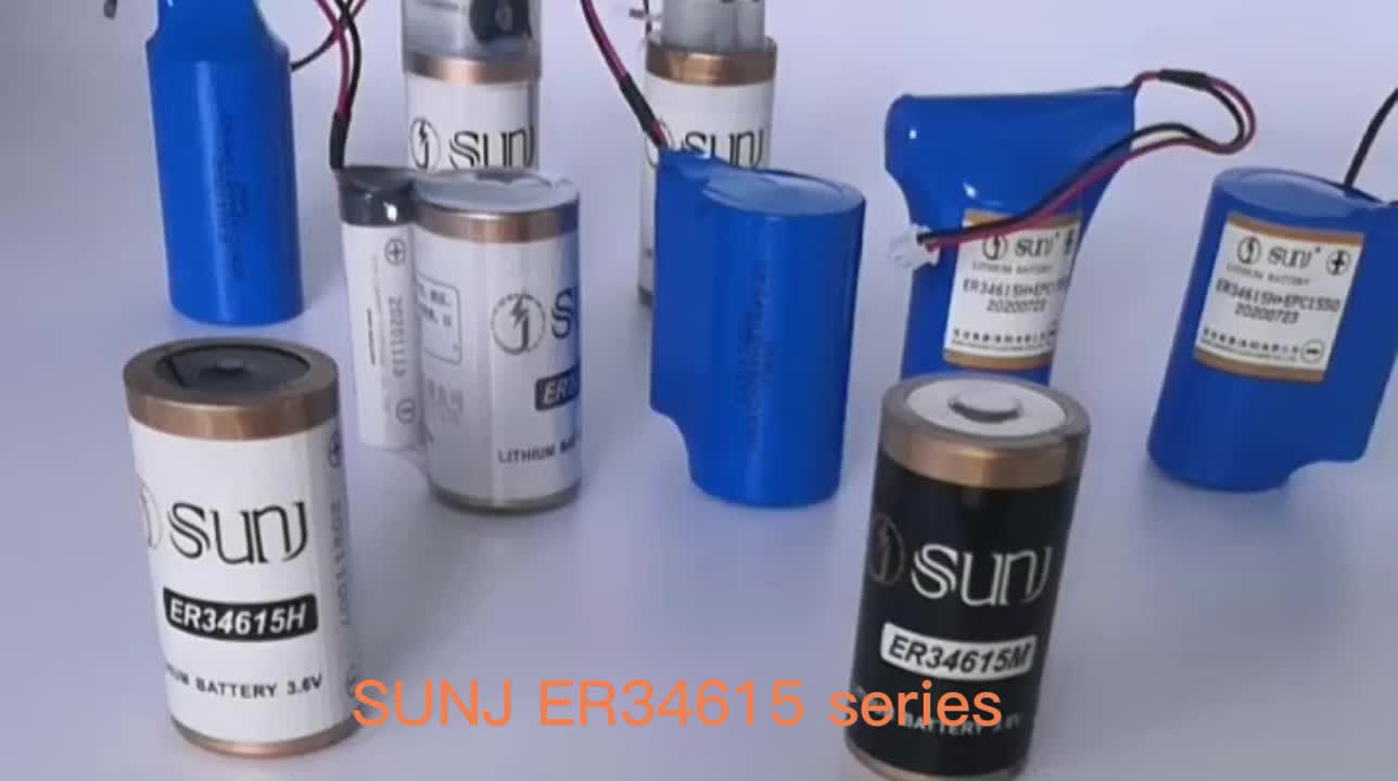 一次锂电池（#锂亚硫酰氯电池，锂硫酰氯电池）lisocl2 battery #ER34615 