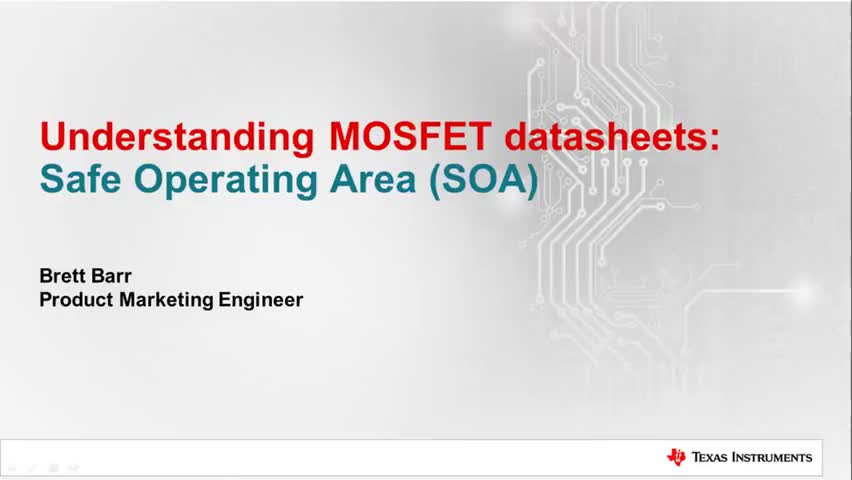 了解MOSFET数据手册中的安全工作面积（SOA）上
