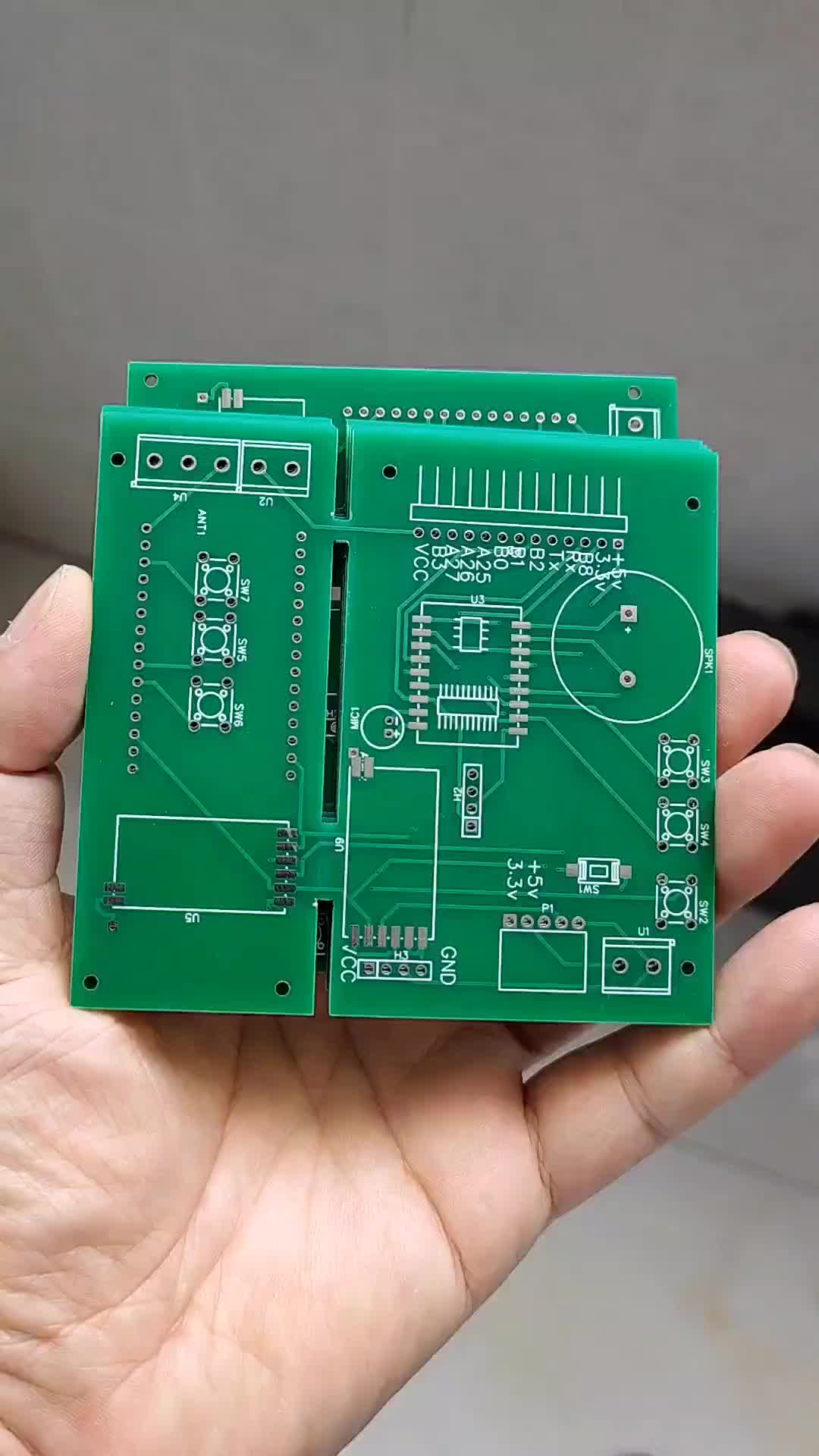 9 車庫門語音遙控器交作業，最后版本就這樣了，PCB 原理圖，離線語音模塊的固件，8266端的固件，還有源代碼