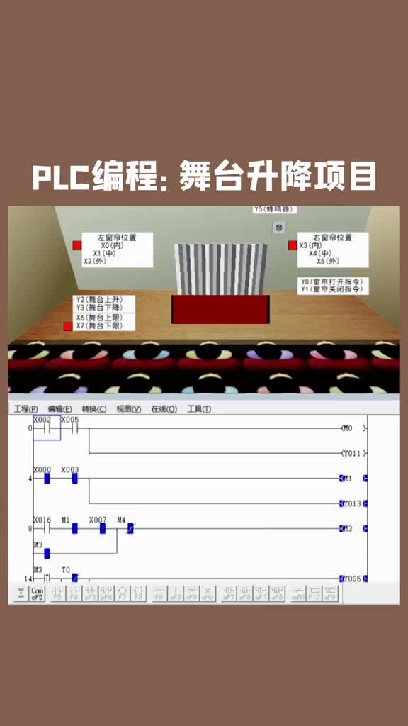 439 PLC編程：舞臺升降項目程序