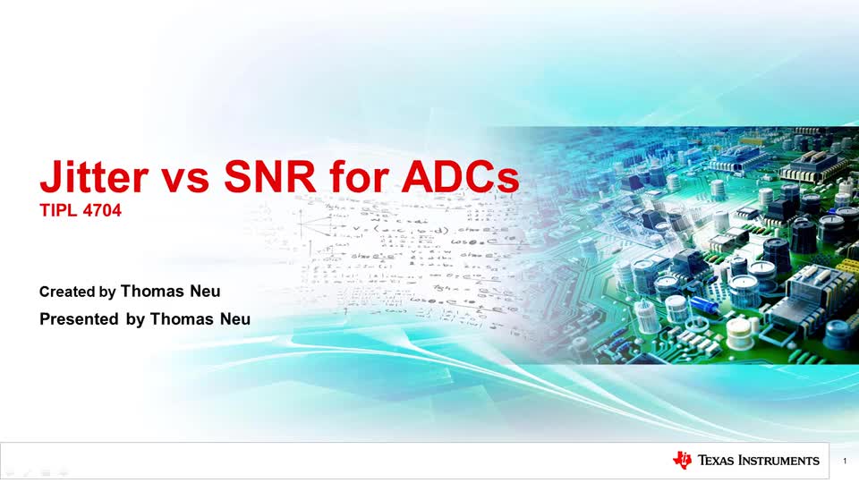 10.2 抖动对高速模数转换器（ADC）信噪比（SNR）的影响#ADC #SNR 