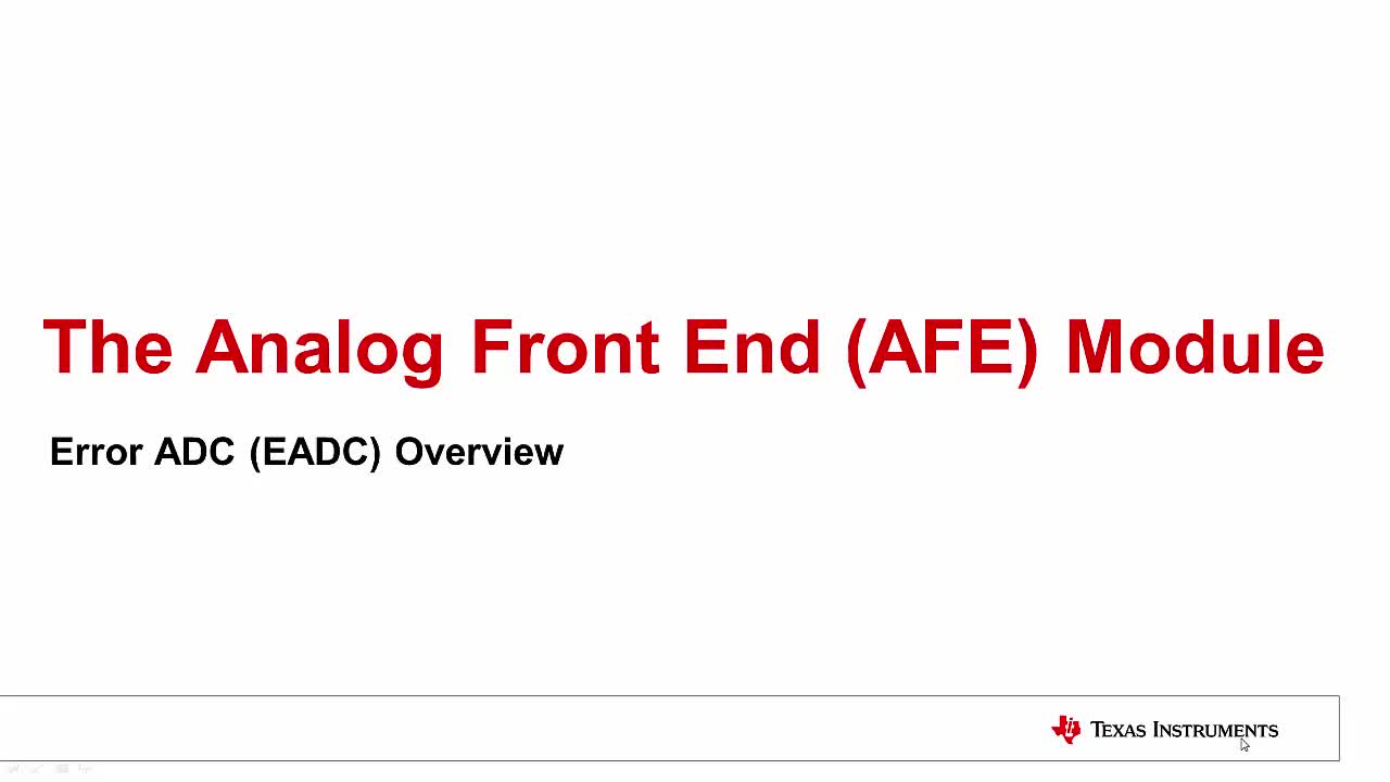 #电路设计 #电子元器件 UCD3138模拟前端（AFE）模块：错误ADC（EADC）概述