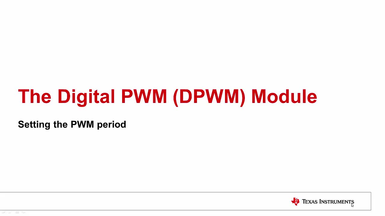 #电路设计 #电子元器件 UCD3138数字PWM（DPWM）模块：设置PWM周期