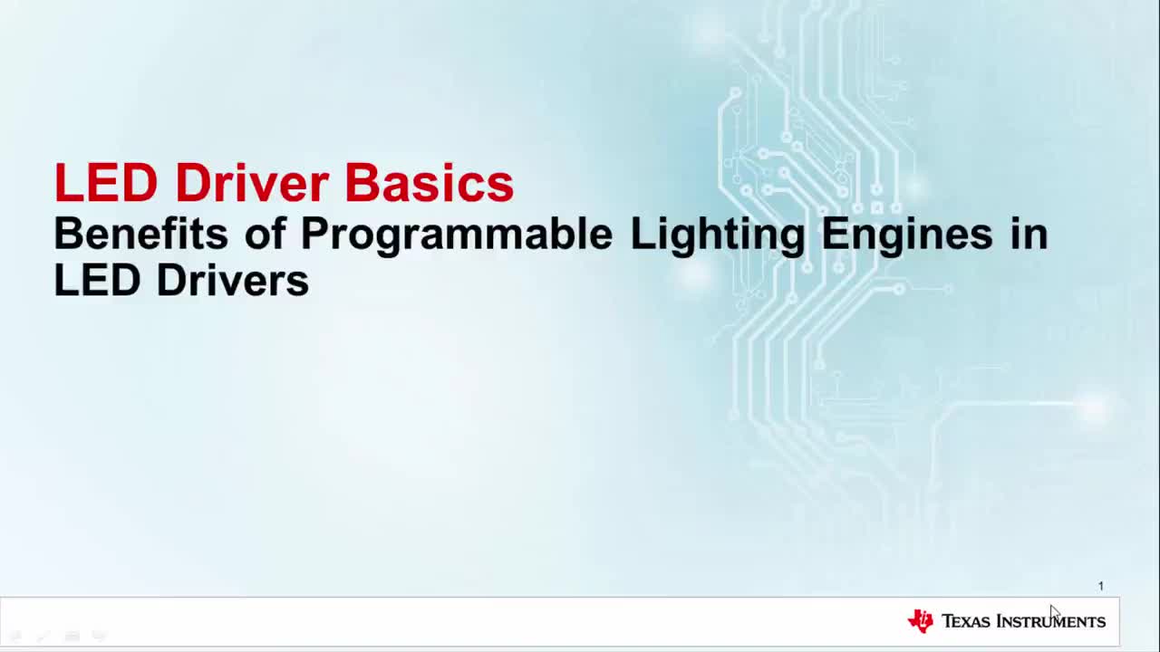 #电路设计 #电子电路 LED驱动器中可编程照明引擎的优点