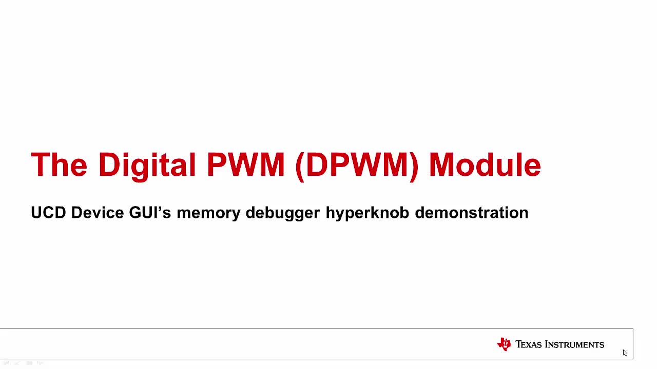 #电路设计 #电子元器件 UCD3138数字PWM（DPWM）模块：内存调试器超级旋转演示