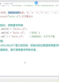 C语言基础入门(119)常量字符串初始化 #编程入门 #C语言 #C语言基础  #硬声创作季 