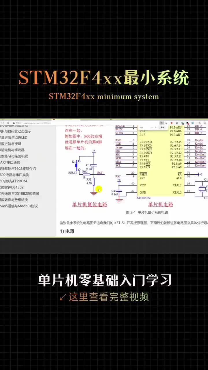 STM32F4XX，最小系统