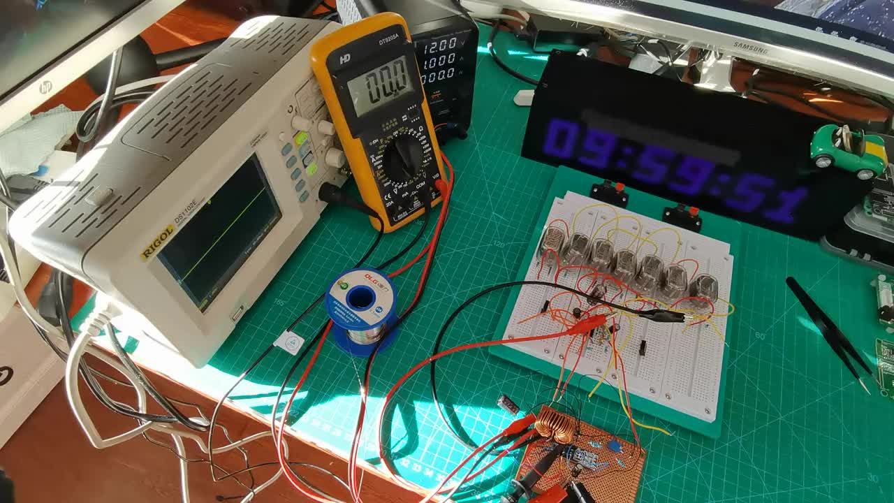 MAX1771辉光管升压驱动电路测试成功