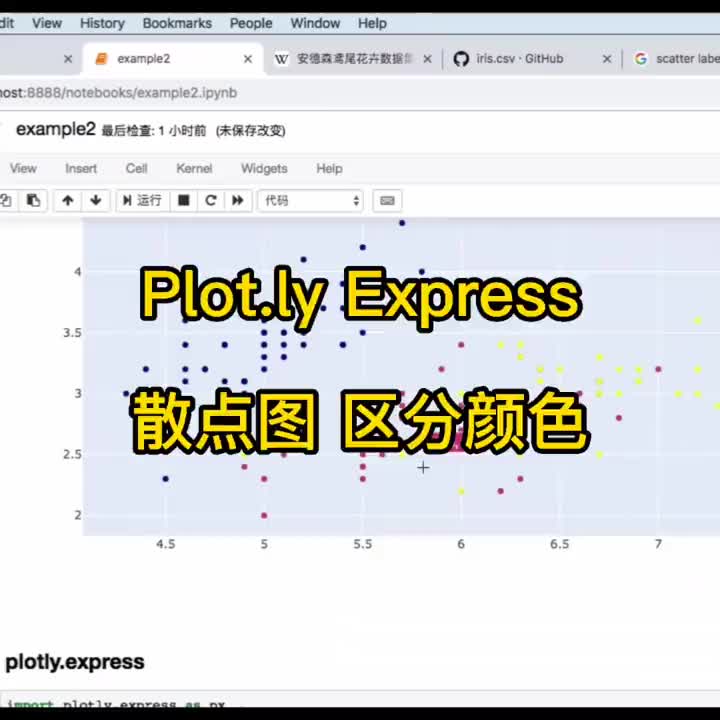 129 Plo .ly Express 散点图 区分颜色 转载整理自B站-正月点灯笼