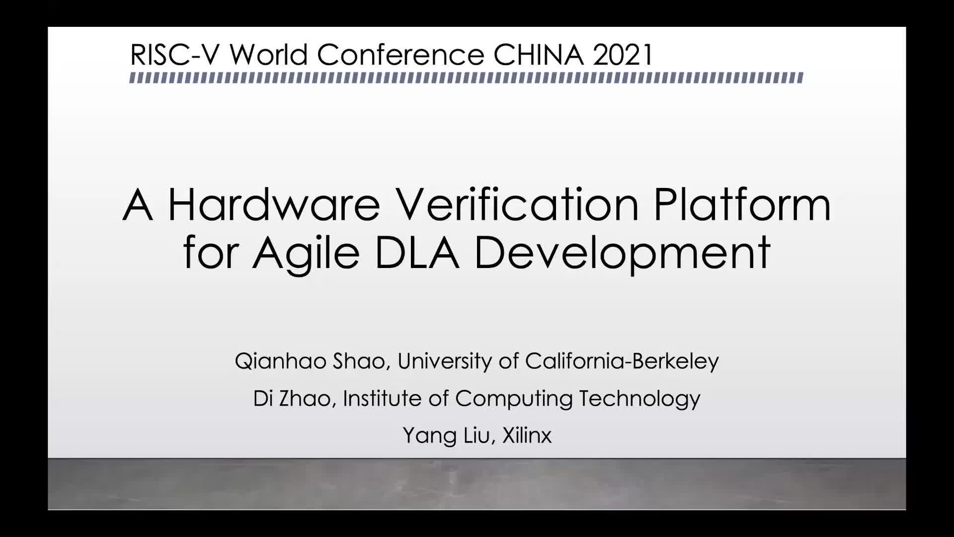 A Hardware Verification Platform for Agile DLA Developm