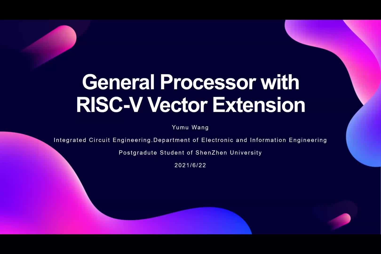 General Processor with RISC-V Vector Extension  