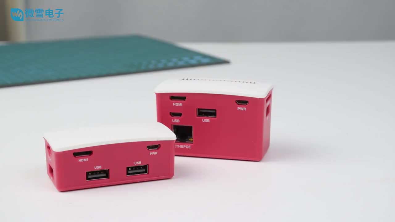 微雪树莓派Zero外壳套件USBHUB分线器扩展板poe以太网供电