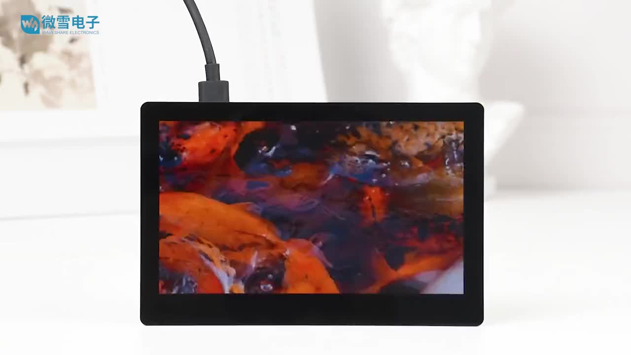微雪树莓派4显示屏5寸AMOLED电容五点触摸屏HDMI屏通用显示器