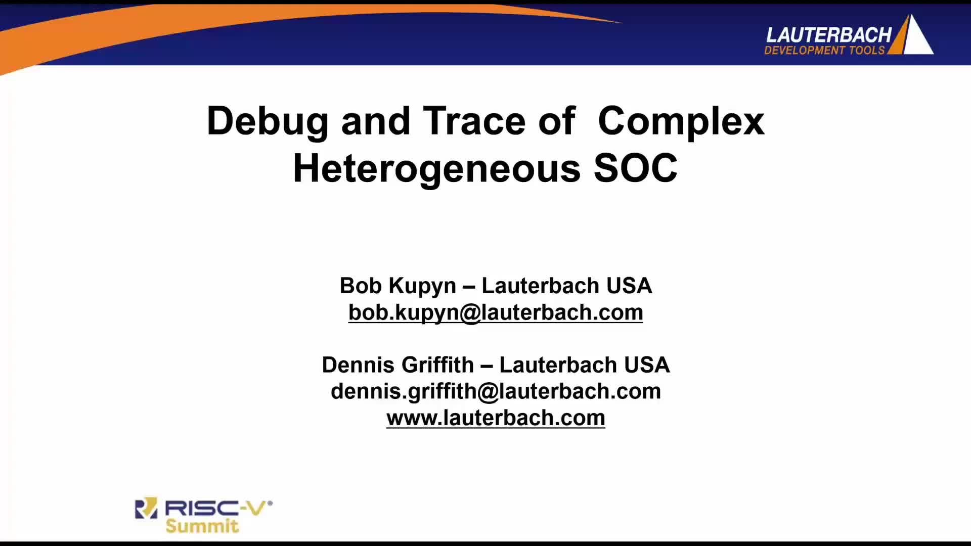 Tech Talk with Lauterbach Debug and Trace of RISC-V1
