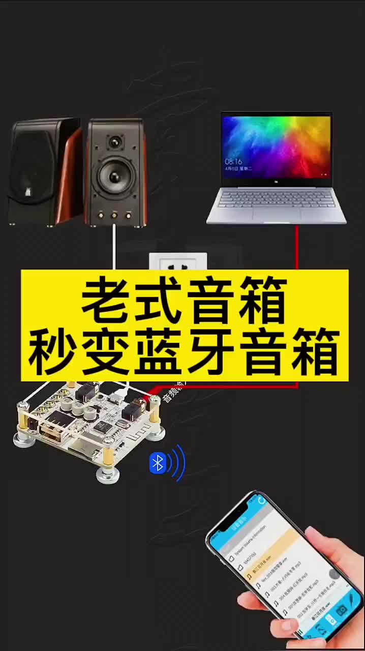 老式音箱秒变蓝牙音箱