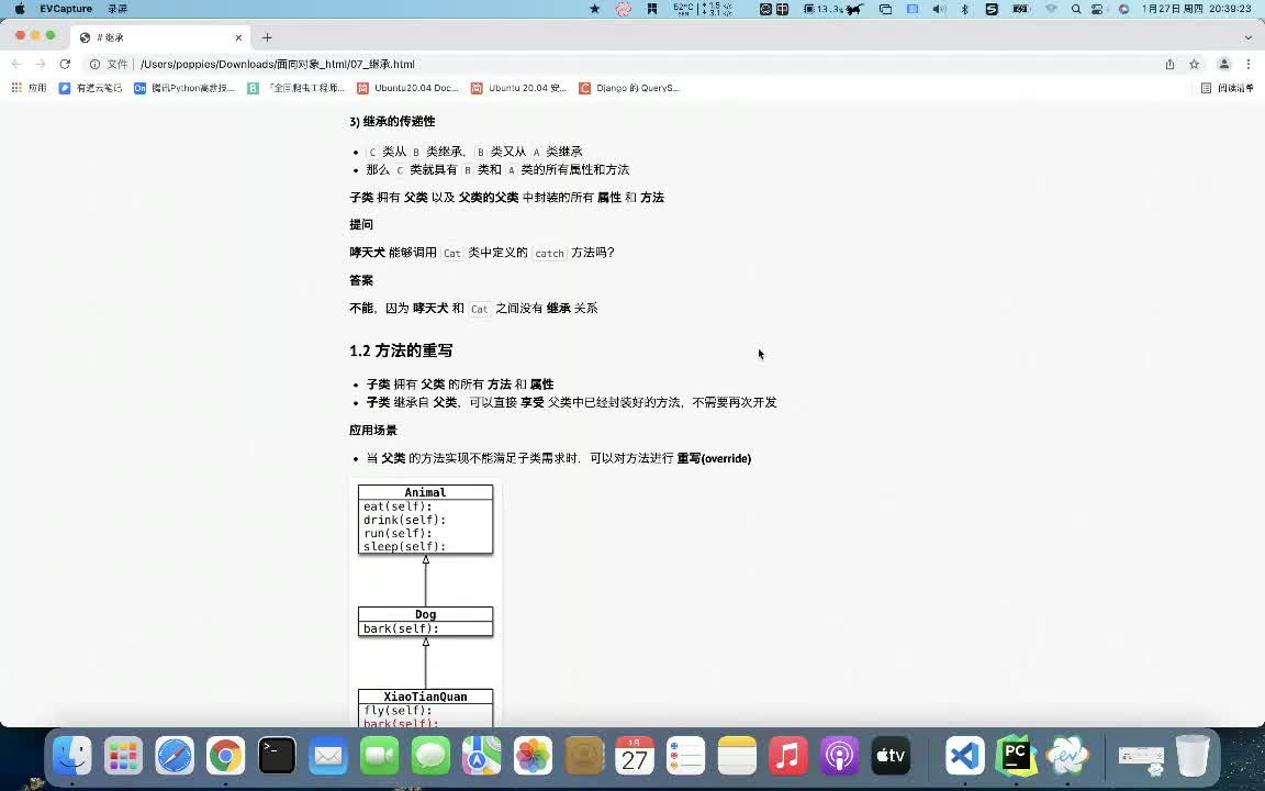 Python全套教程內卷起來-面向對象-使用繼承傳遞性的注意事項 #硬聲創作季 