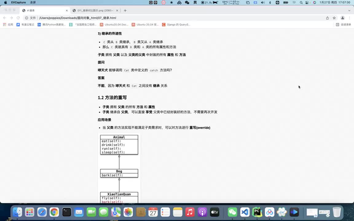 Python全套教程內卷起來-面向對象-繼承傳遞性 #硬聲創作季 