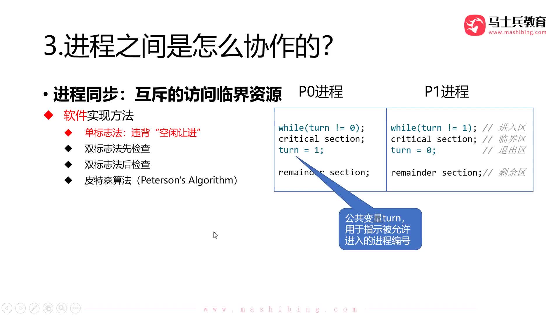 #硬聲創作季  程序員知識：【進程管理】軟件實現互斥的方法：雙標志法先檢查