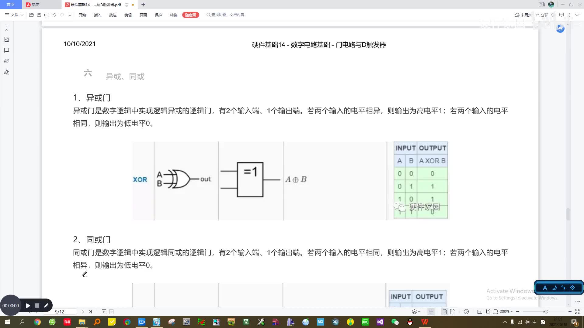 #硬声创作季  主要元器件原理与产品应用：14 - 数字电路门电路05 - 异或，同或