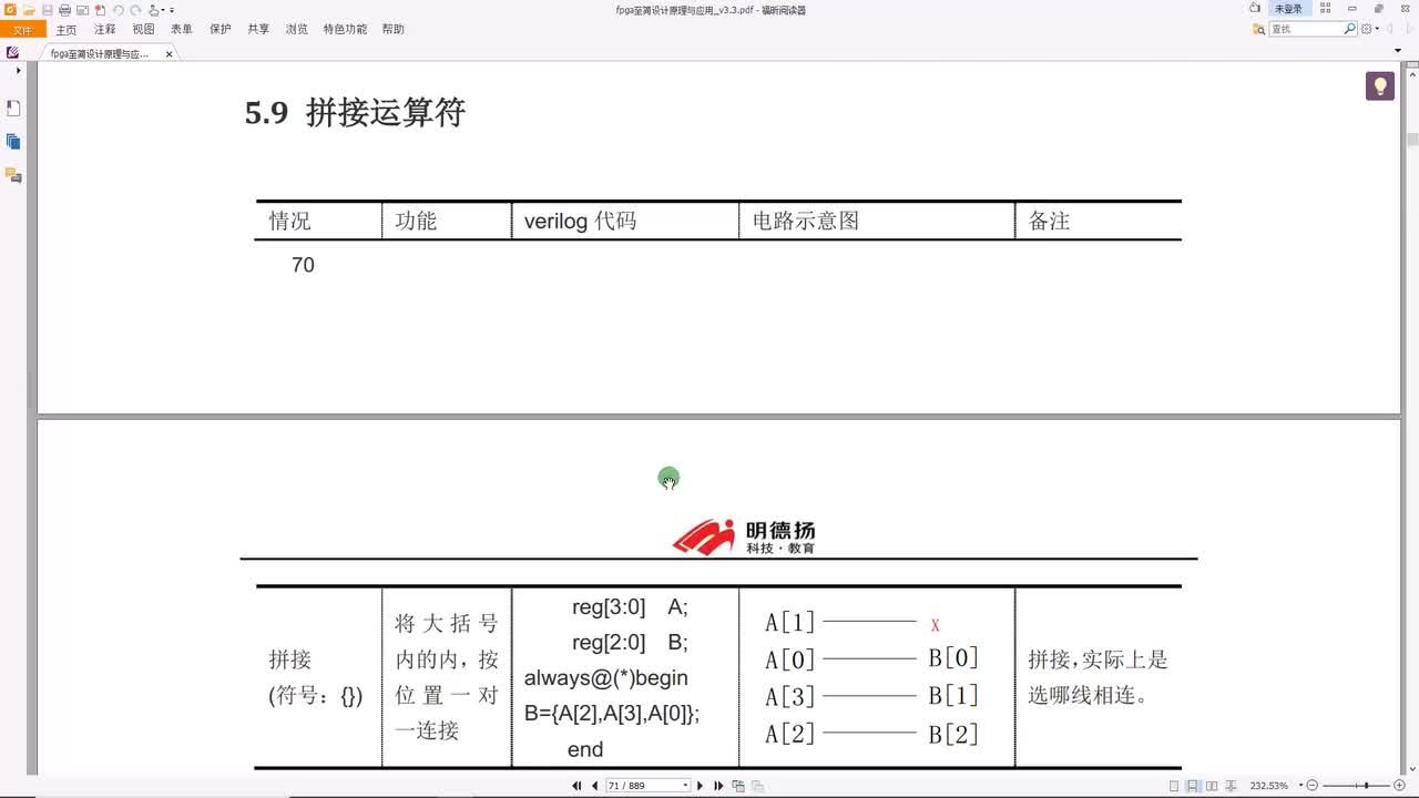 #硬声创作季 #FPGA 明德扬 FPGA至简设计原理与应用21_拼接运算符