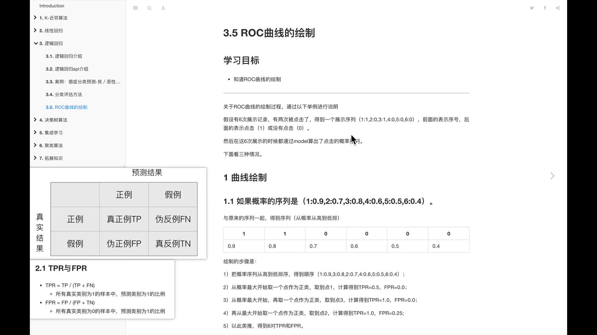 #硬聲創(chuàng)作季  人工智能基礎(chǔ)—機(jī)器學(xué)習(xí)入門完整版教程：5.roc曲線繪制過(guò)程