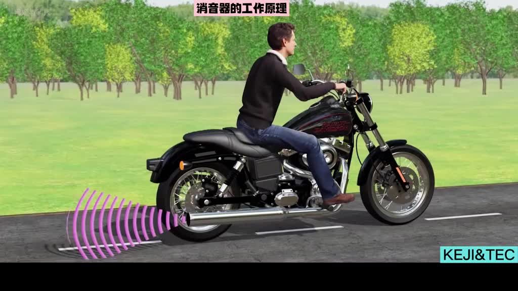 3D动画演示摩托车消音器的工作原理 #3D动画 #科技 #科普 #硬声创作季 