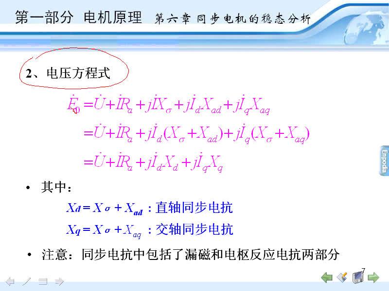 #硬聲創(chuàng)作季 #電機與拖動 電機與拖動-06.04凸極同步發(fā)電機的電壓方程,同步發(fā)電機的功率方程和轉(zhuǎn)矩方程-2