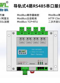 導軌式4路RS485串口服務(wù)器ZQWL-GW1400ND