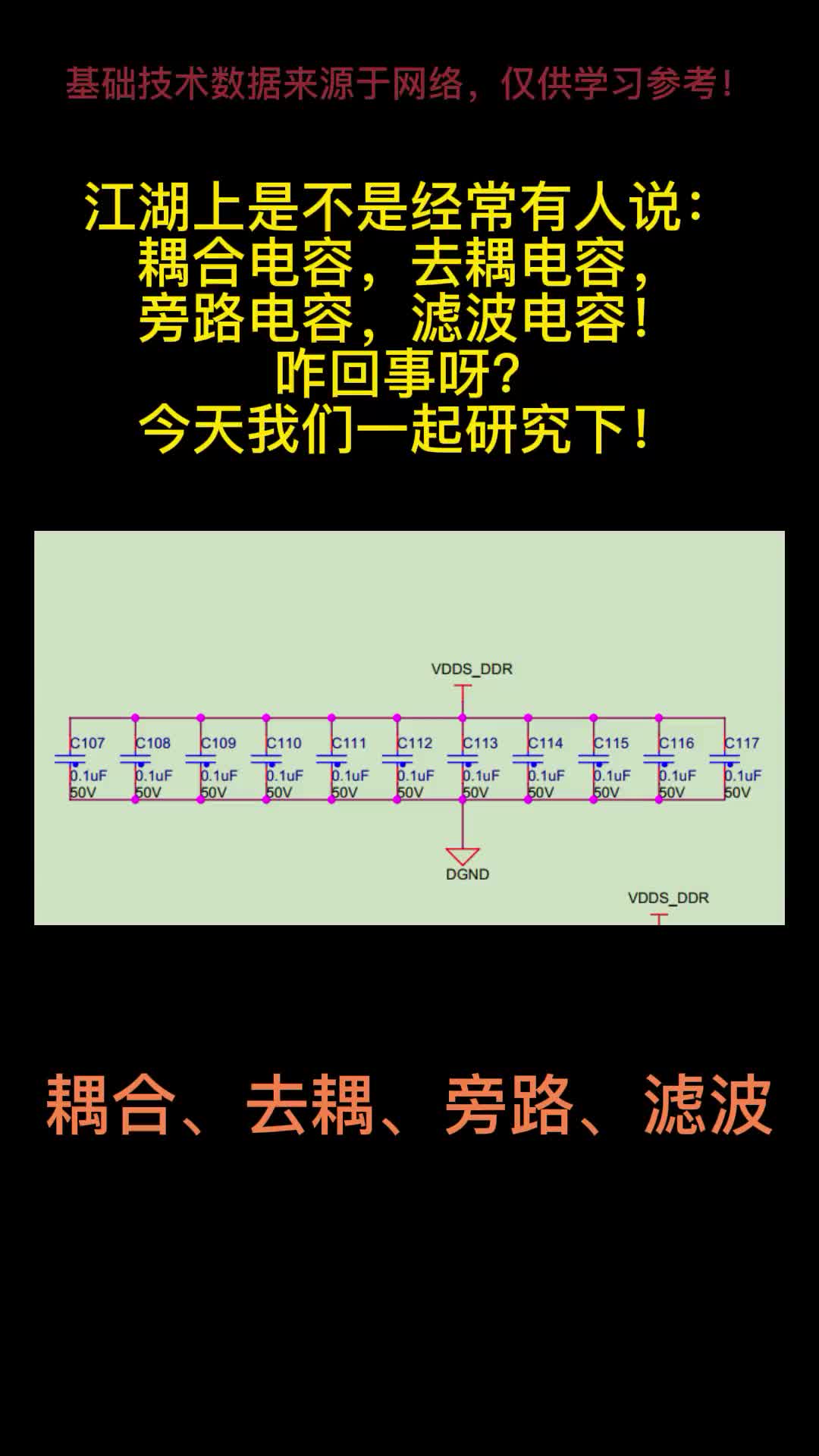 电容作用：耦合 去耦 旁路 滤波！#从入门到精通，一起讲透元器件！ 