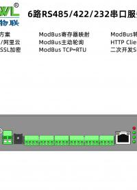 6通道RS232/485/422串口服務器ZQWL-GW1660YM