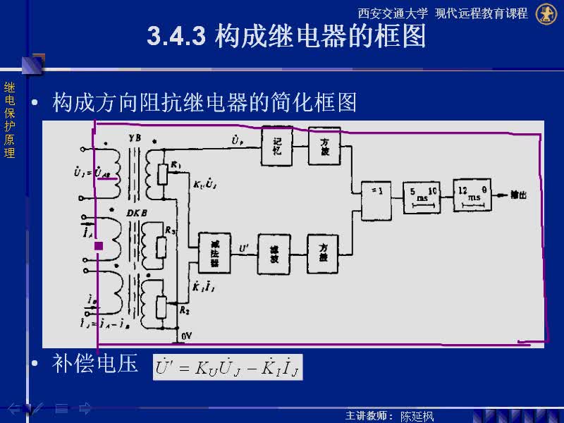 #硬声创作季 #电力系统 继电保护原理-03.04.02集成电路型方向阻抗继电器的接线方式和特性分析-3