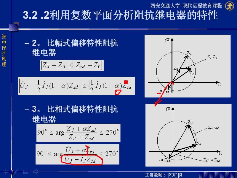 #硬声创作季 #电力系统 继电保护原理-03.02.02利用复数平面分析阻抗继电器的特性-4