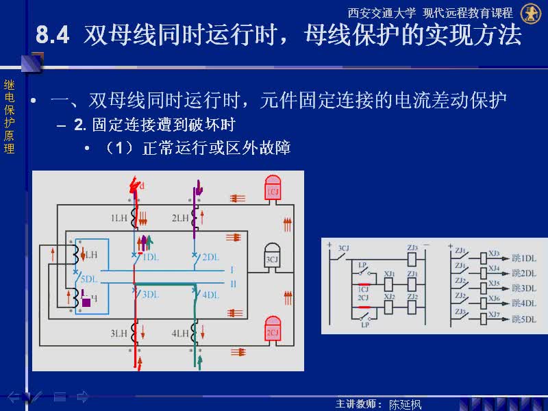 #硬声创作季 #电力系统 继电保护原理-08.04双母线同时运行时，母线保护的实现方法-2